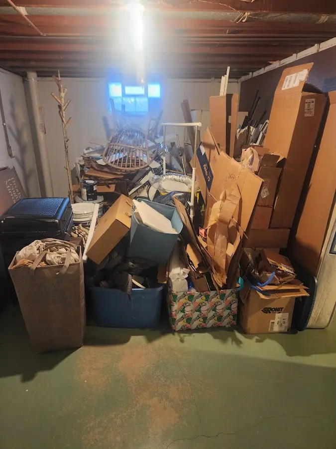 Roll-off dumpster container at job site for Concrete Dumpster Rental in Gatlinburg